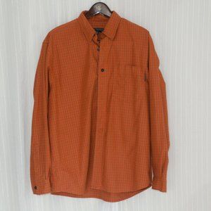 Royal Robbins Orange Plaid Button Down Shirt